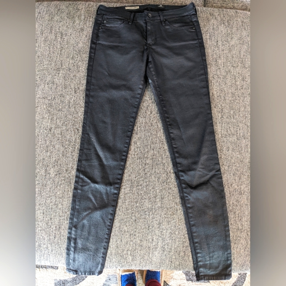 AG Adriano Goldschmied| Black leatherette jeans | the Absolute Legging